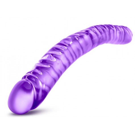 Фиолетовый двусторонний фаллоимитатор 18 inch Double Dildo - 45 см.