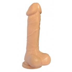 Телесный фаллоимитатор 8 Inch Carved DIldo - 22 см.