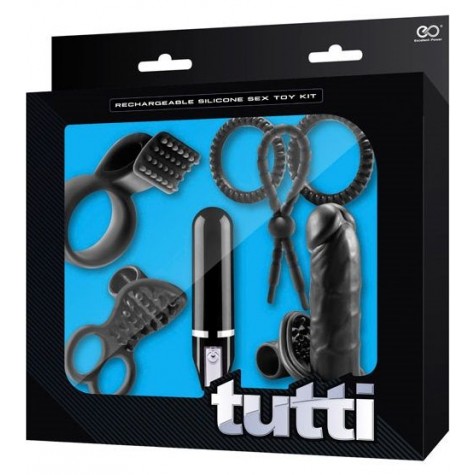 Черный вибронабор для двоих TUTTI BOX KIT SET